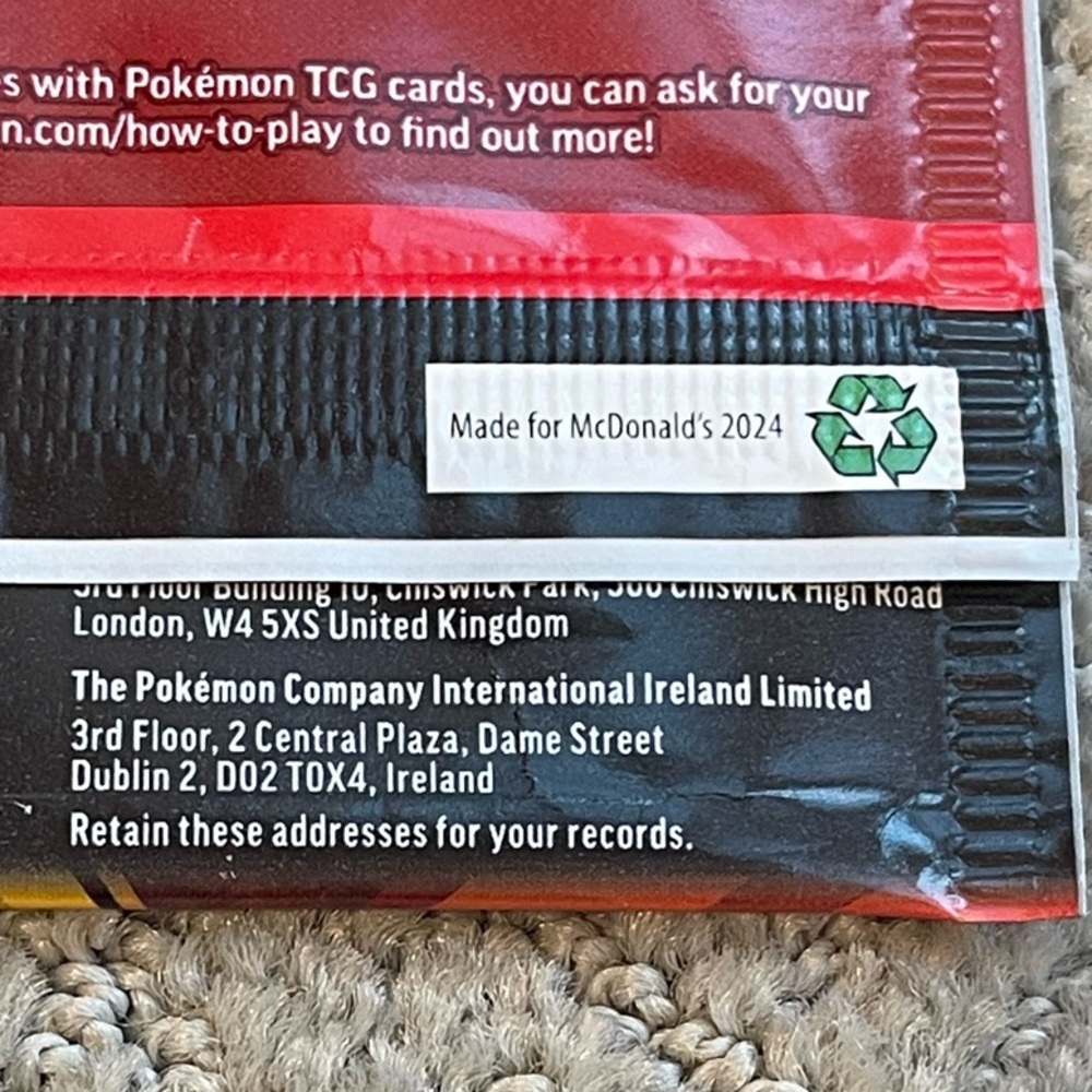 Brand NEW Sealed Pokémon Trading Cards + Charizard Activity Sheet + Stickers McD - Picture 3 of 8